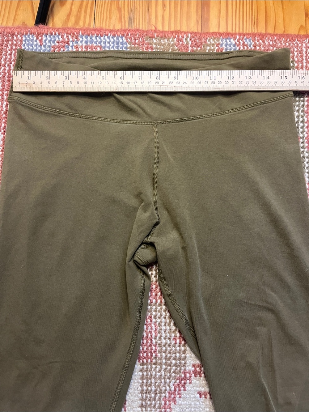 Pact Organic Cotton Leggings Olive Green Size L - Picture 2 of 7
